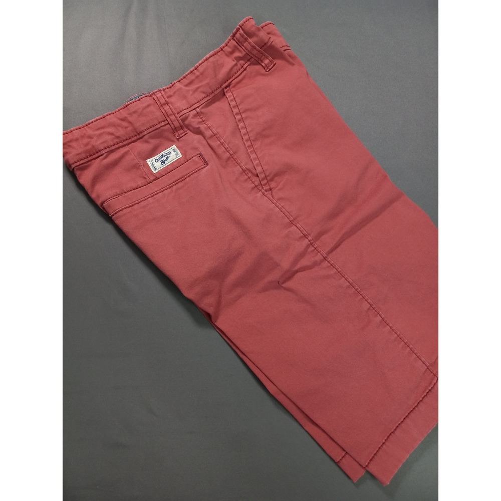 OshKosh Bgosh Boys Salmon‎ Pink Coral Chino Shorts Adjustable Waist Size 10